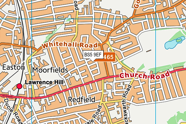 BS5 9EF map - OS VectorMap District (Ordnance Survey)