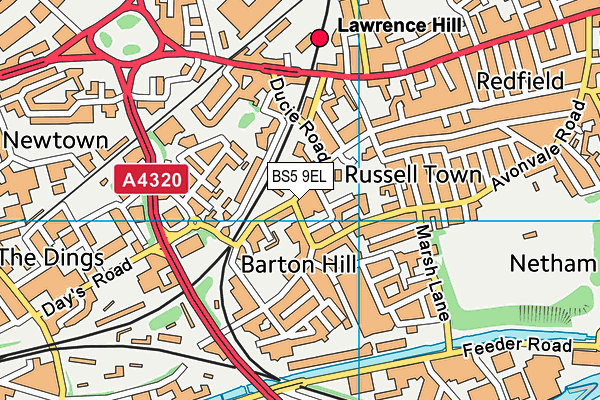 BS5 9EL map - OS VectorMap District (Ordnance Survey)