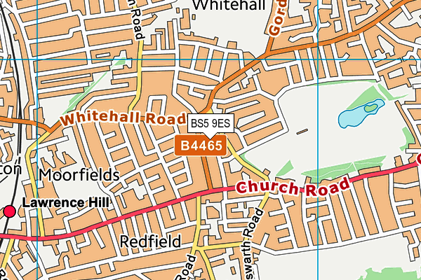 BS5 9ES map - OS VectorMap District (Ordnance Survey)