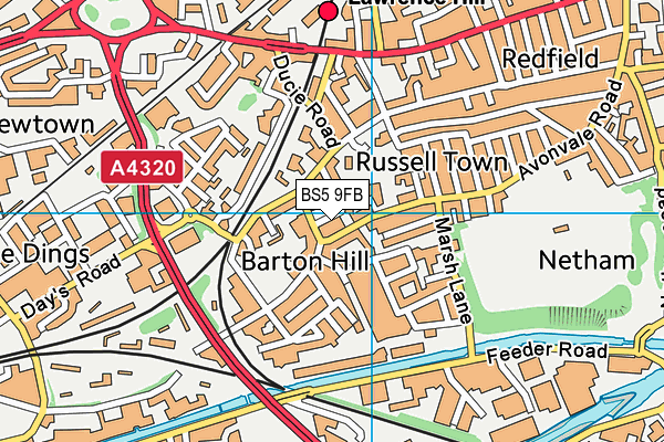 BS5 9FB map - OS VectorMap District (Ordnance Survey)