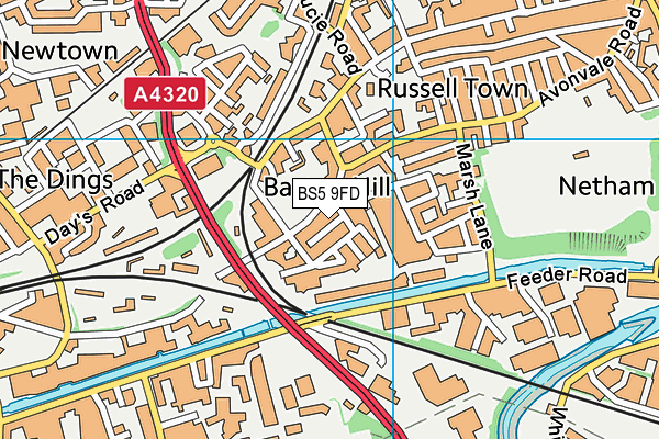 BS5 9FD map - OS VectorMap District (Ordnance Survey)