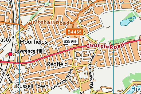 BS5 9HF map - OS VectorMap District (Ordnance Survey)