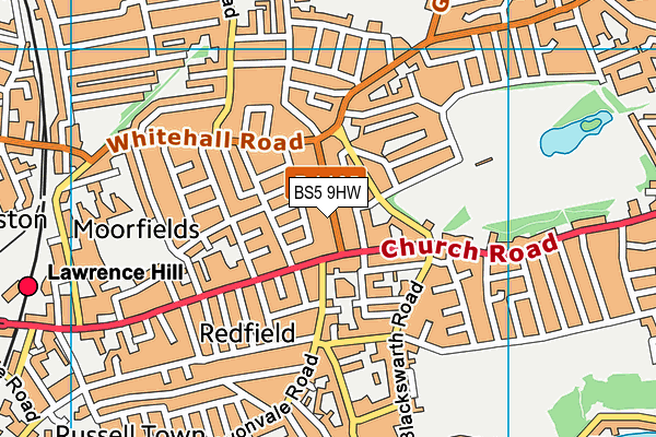 BS5 9HW map - OS VectorMap District (Ordnance Survey)