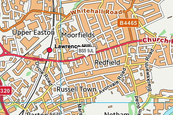 BS5 9JL map - OS VectorMap District (Ordnance Survey)