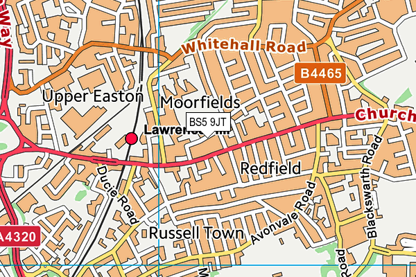 BS5 9JT map - OS VectorMap District (Ordnance Survey)