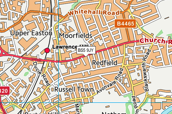 BS5 9JY map - OS VectorMap District (Ordnance Survey)