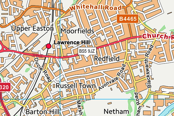 BS5 9JZ map - OS VectorMap District (Ordnance Survey)