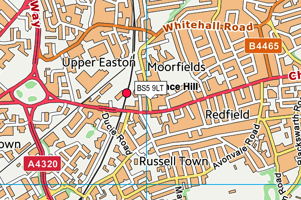 BS5 9LT map - OS VectorMap District (Ordnance Survey)