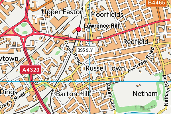 BS5 9LY map - OS VectorMap District (Ordnance Survey)