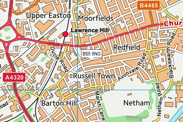 BS5 9NG map - OS VectorMap District (Ordnance Survey)