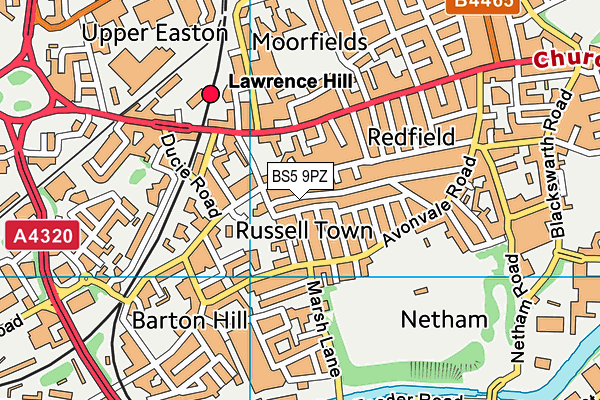 BS5 9PZ map - OS VectorMap District (Ordnance Survey)