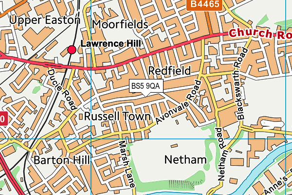 BS5 9QA map - OS VectorMap District (Ordnance Survey)