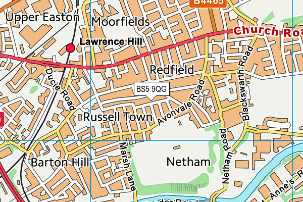 BS5 9QG map - OS VectorMap District (Ordnance Survey)