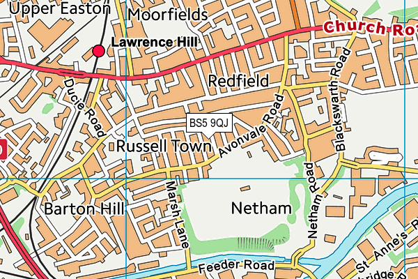 BS5 9QJ map - OS VectorMap District (Ordnance Survey)