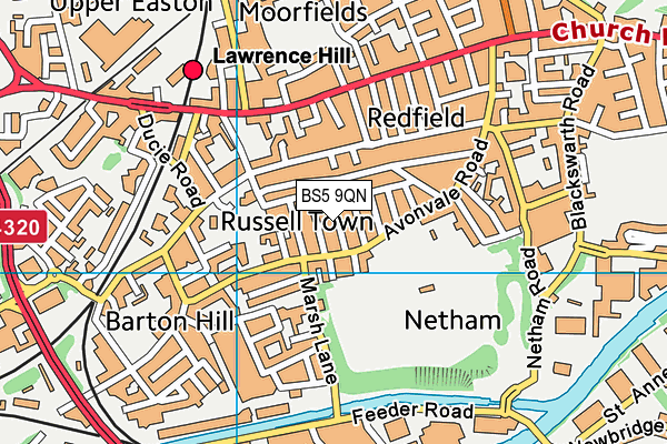 BS5 9QN map - OS VectorMap District (Ordnance Survey)