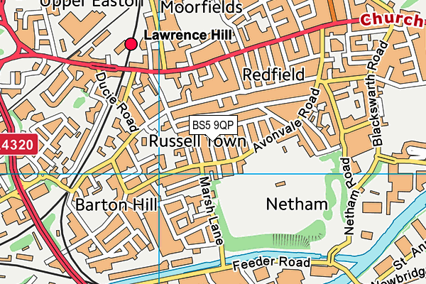 BS5 9QP map - OS VectorMap District (Ordnance Survey)