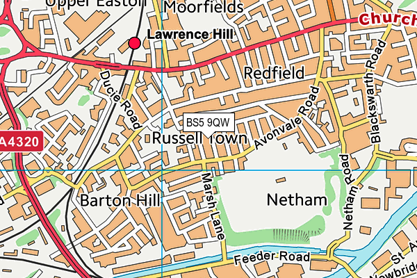 BS5 9QW map - OS VectorMap District (Ordnance Survey)