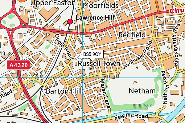 BS5 9QY map - OS VectorMap District (Ordnance Survey)