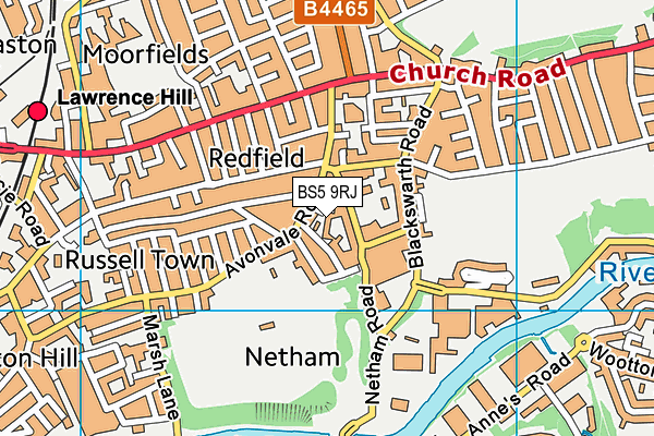 BS5 9RJ map - OS VectorMap District (Ordnance Survey)