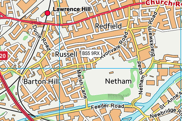 BS5 9RX map - OS VectorMap District (Ordnance Survey)