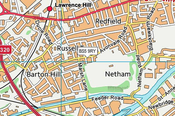 BS5 9RY map - OS VectorMap District (Ordnance Survey)