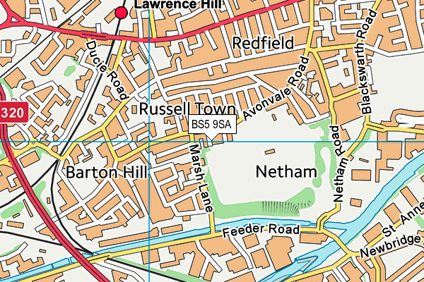 BS5 9SA map - OS VectorMap District (Ordnance Survey)