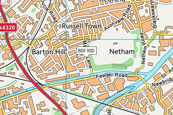 BS5 9SD map - OS VectorMap District (Ordnance Survey)