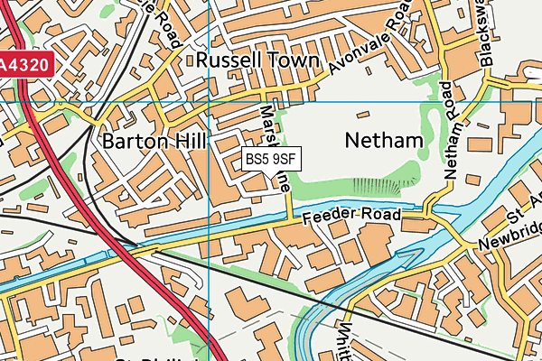 BS5 9SF map - OS VectorMap District (Ordnance Survey)