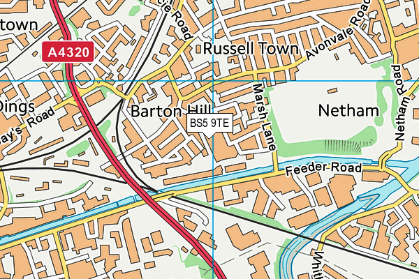 BS5 9TE map - OS VectorMap District (Ordnance Survey)