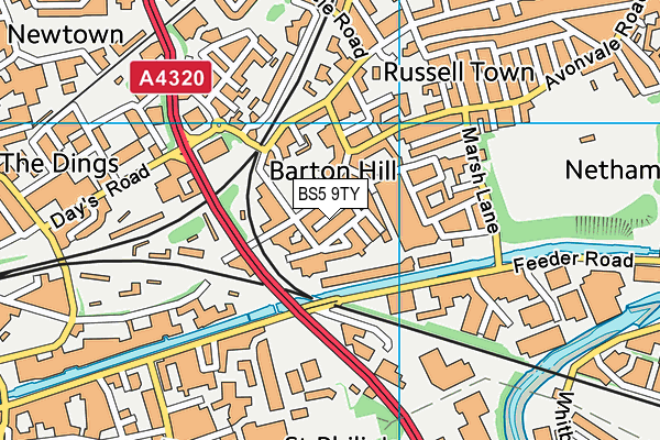 BS5 9TY map - OS VectorMap District (Ordnance Survey)