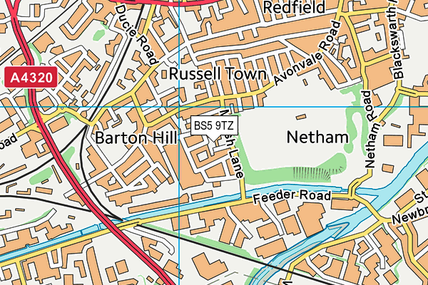 BS5 9TZ map - OS VectorMap District (Ordnance Survey)