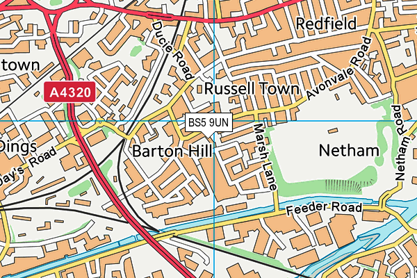 BS5 9UN map - OS VectorMap District (Ordnance Survey)