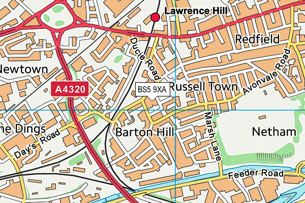 BS5 9XA map - OS VectorMap District (Ordnance Survey)