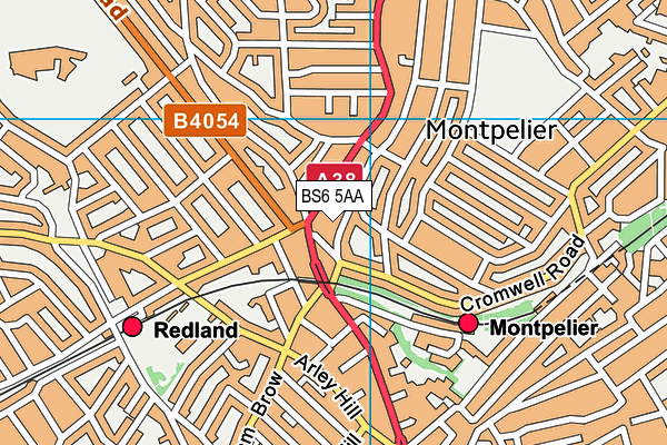 BS6 5AA map - OS VectorMap District (Ordnance Survey)