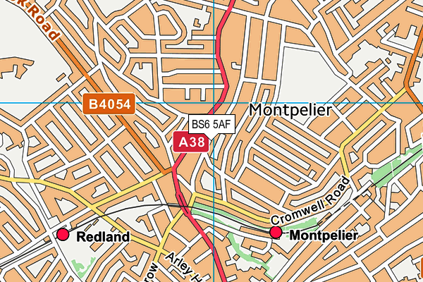 BS6 5AF map - OS VectorMap District (Ordnance Survey)