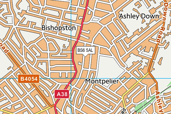 BS6 5AL map - OS VectorMap District (Ordnance Survey)