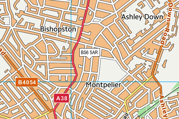 BS6 5AR map - OS VectorMap District (Ordnance Survey)