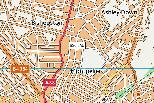 BS6 5AU map - OS VectorMap District (Ordnance Survey)