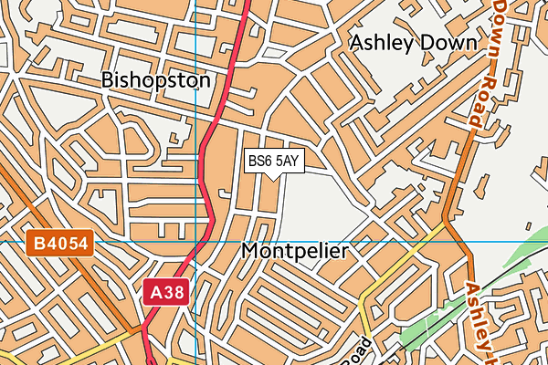 BS6 5AY map - OS VectorMap District (Ordnance Survey)