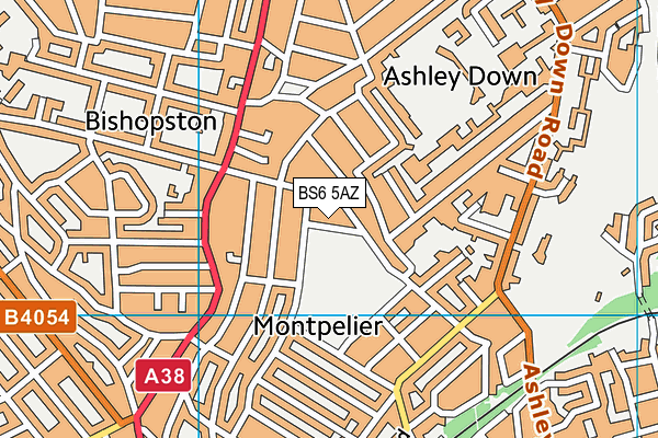 BS6 5AZ map - OS VectorMap District (Ordnance Survey)