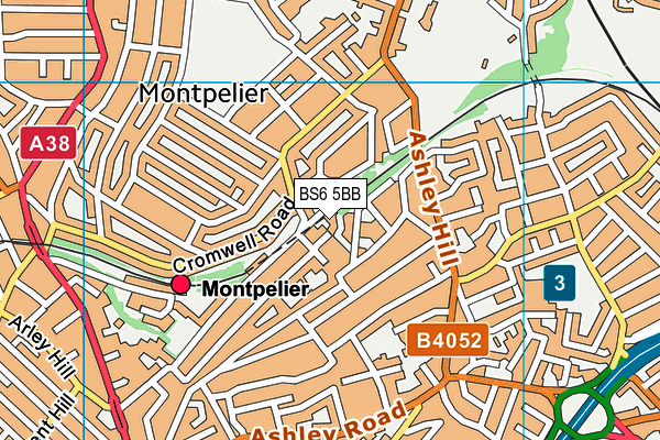 BS6 5BB map - OS VectorMap District (Ordnance Survey)