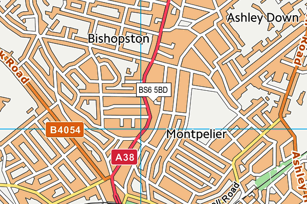 BS6 5BD map - OS VectorMap District (Ordnance Survey)