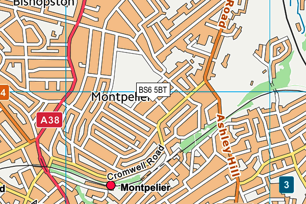 BS6 5BT map - OS VectorMap District (Ordnance Survey)