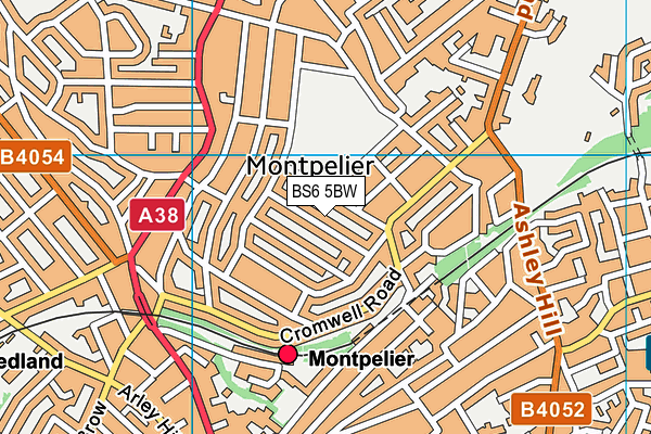 BS6 5BW map - OS VectorMap District (Ordnance Survey)