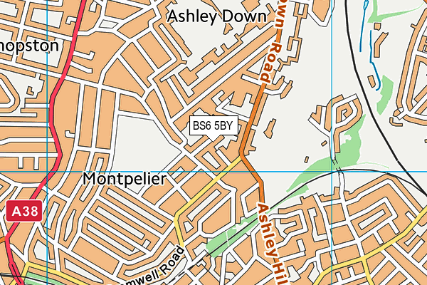 BS6 5BY map - OS VectorMap District (Ordnance Survey)