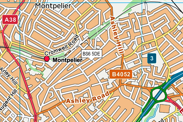 BS6 5DE map - OS VectorMap District (Ordnance Survey)