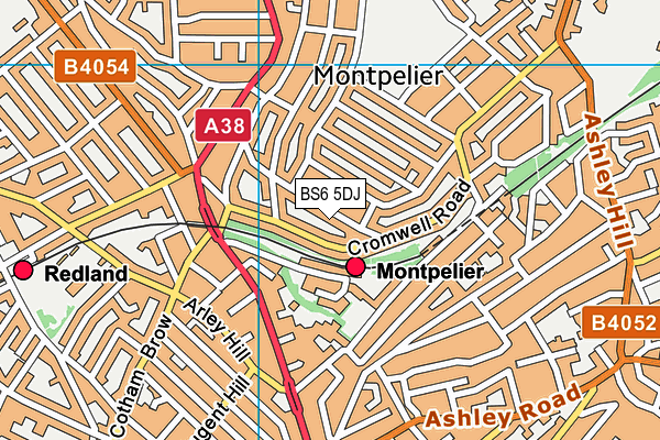 BS6 5DJ map - OS VectorMap District (Ordnance Survey)