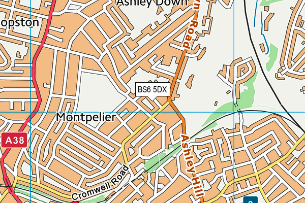 BS6 5DX map - OS VectorMap District (Ordnance Survey)