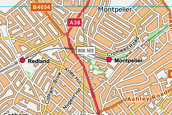 BS6 5EE map - OS VectorMap District (Ordnance Survey)