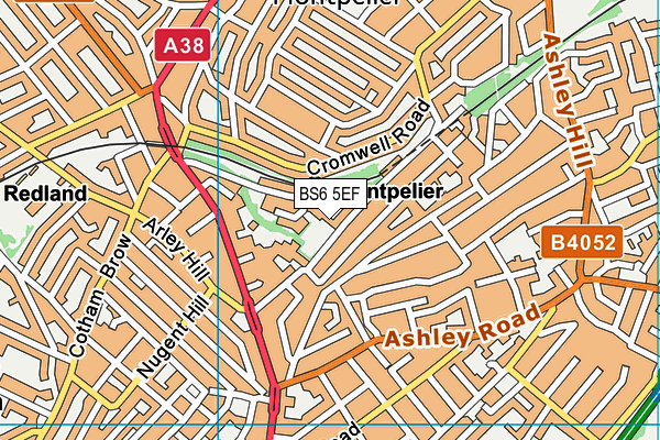 BS6 5EF map - OS VectorMap District (Ordnance Survey)